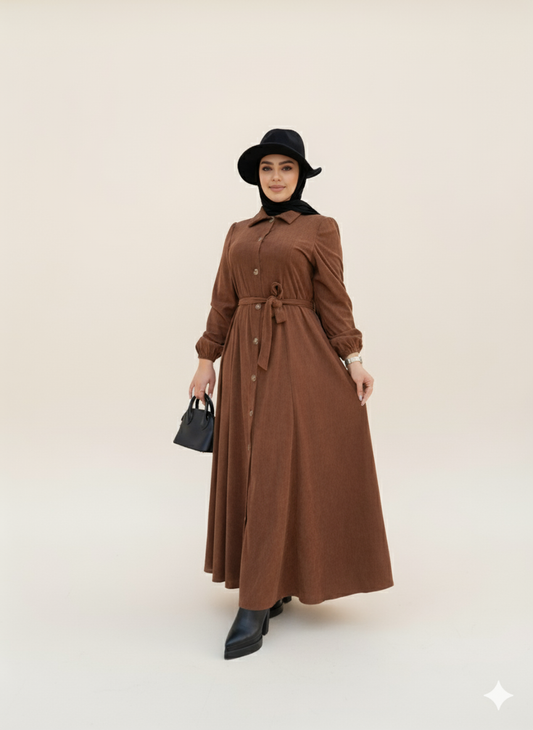 ROQI Ribbed Suede Dress - Havan