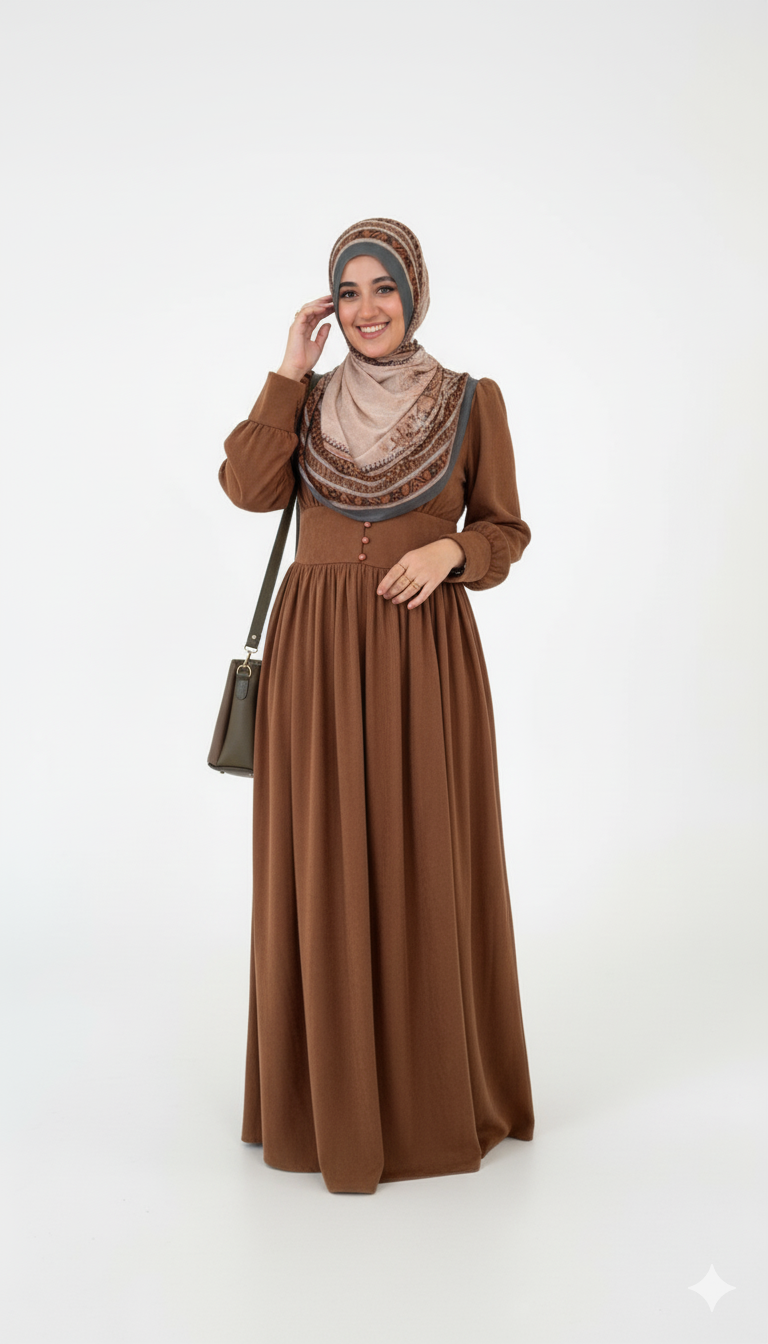 Premier suede dress with buttons