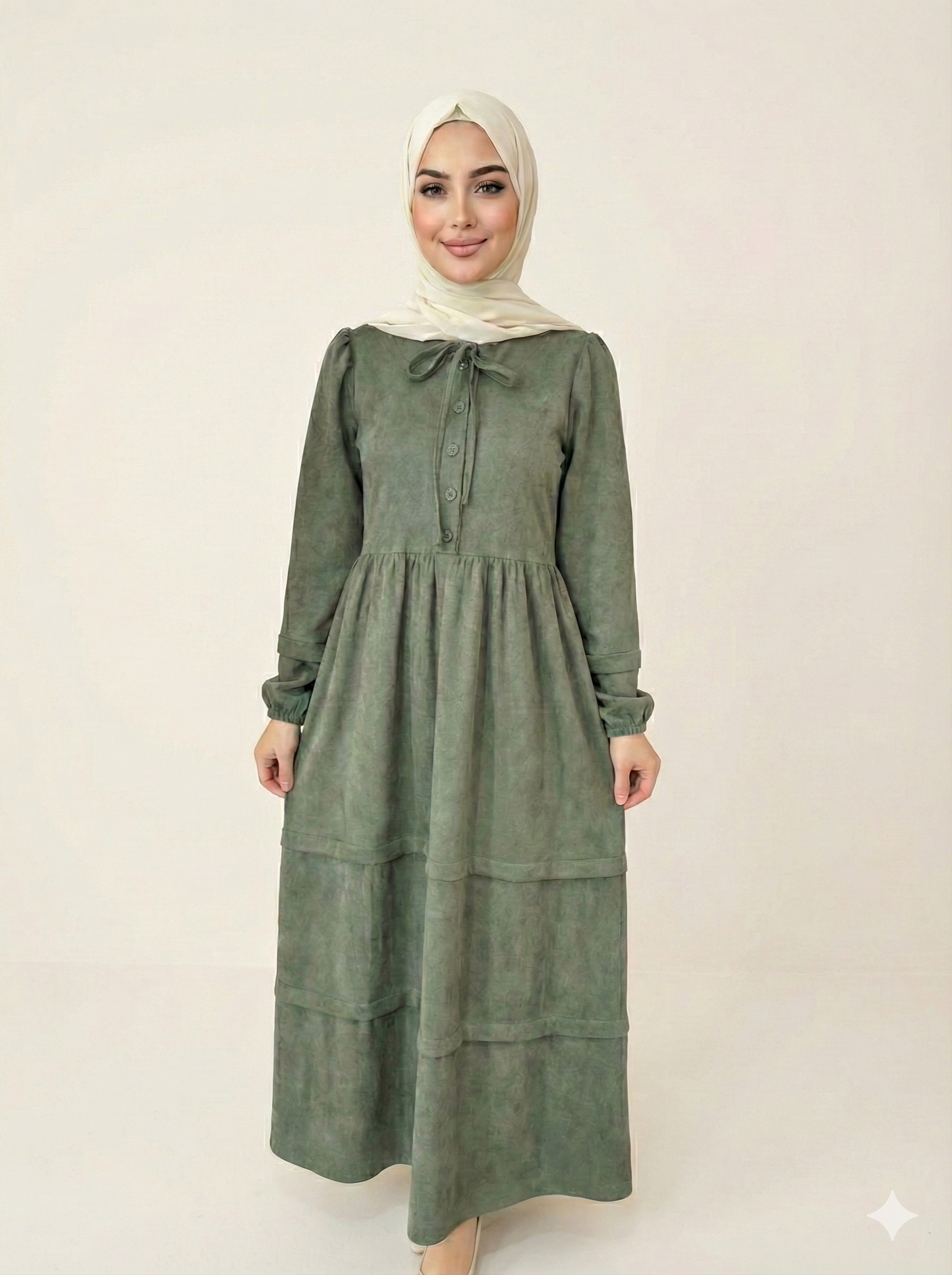Fray dress - Olive