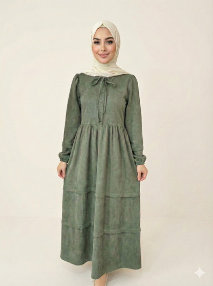 Fray dress - Olive