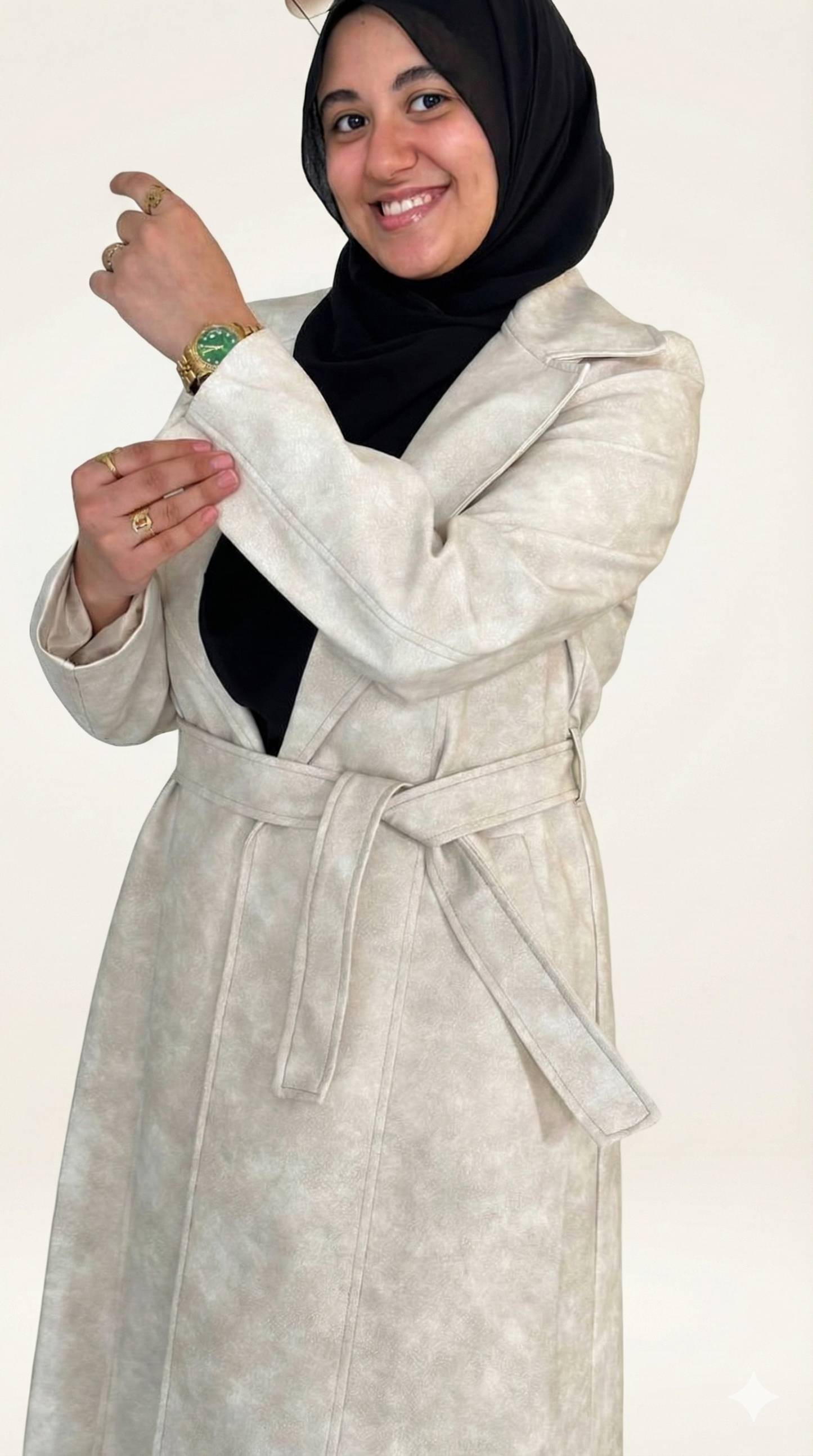 Leather coat with satin lining