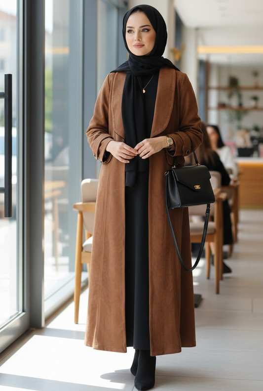 Two-piece suede coat -Haven