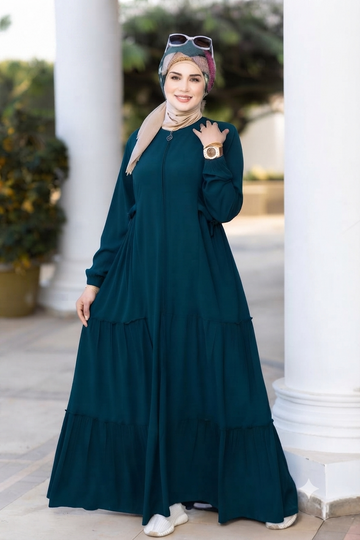 Crepe Tiered Dress-genzary