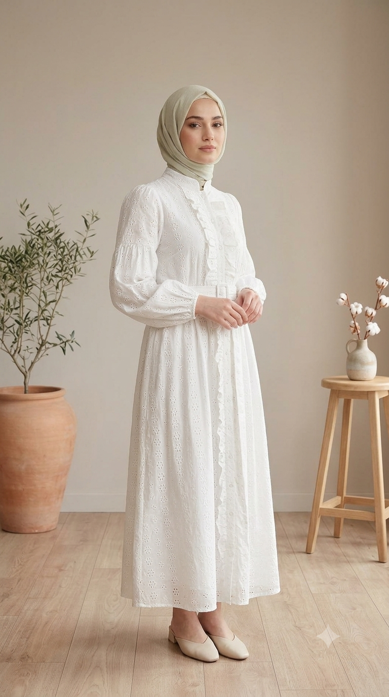 Lilian Dress-White