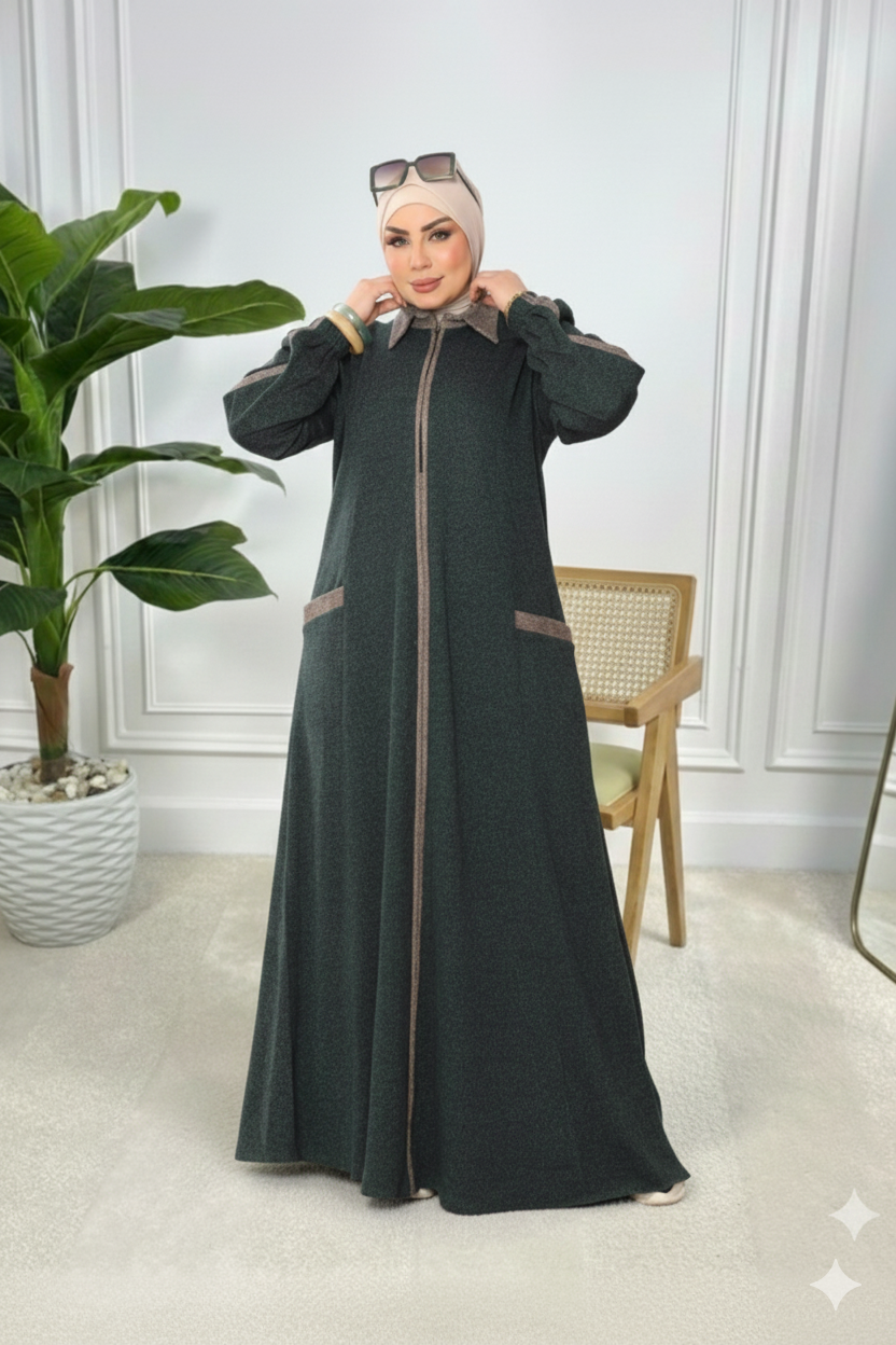 Durra Wool Dress - Olive