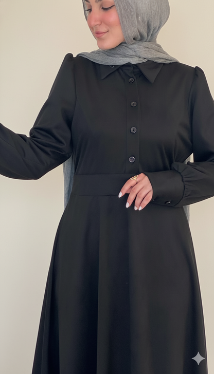 Luminous Suede Dress - Black