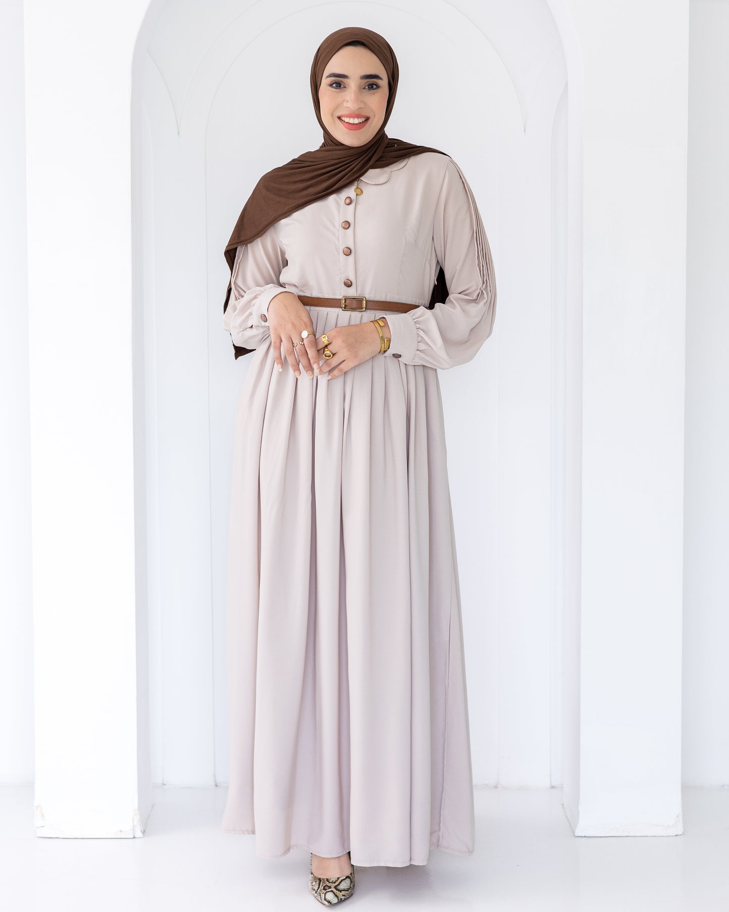 Rosa Crep Plisse Dress