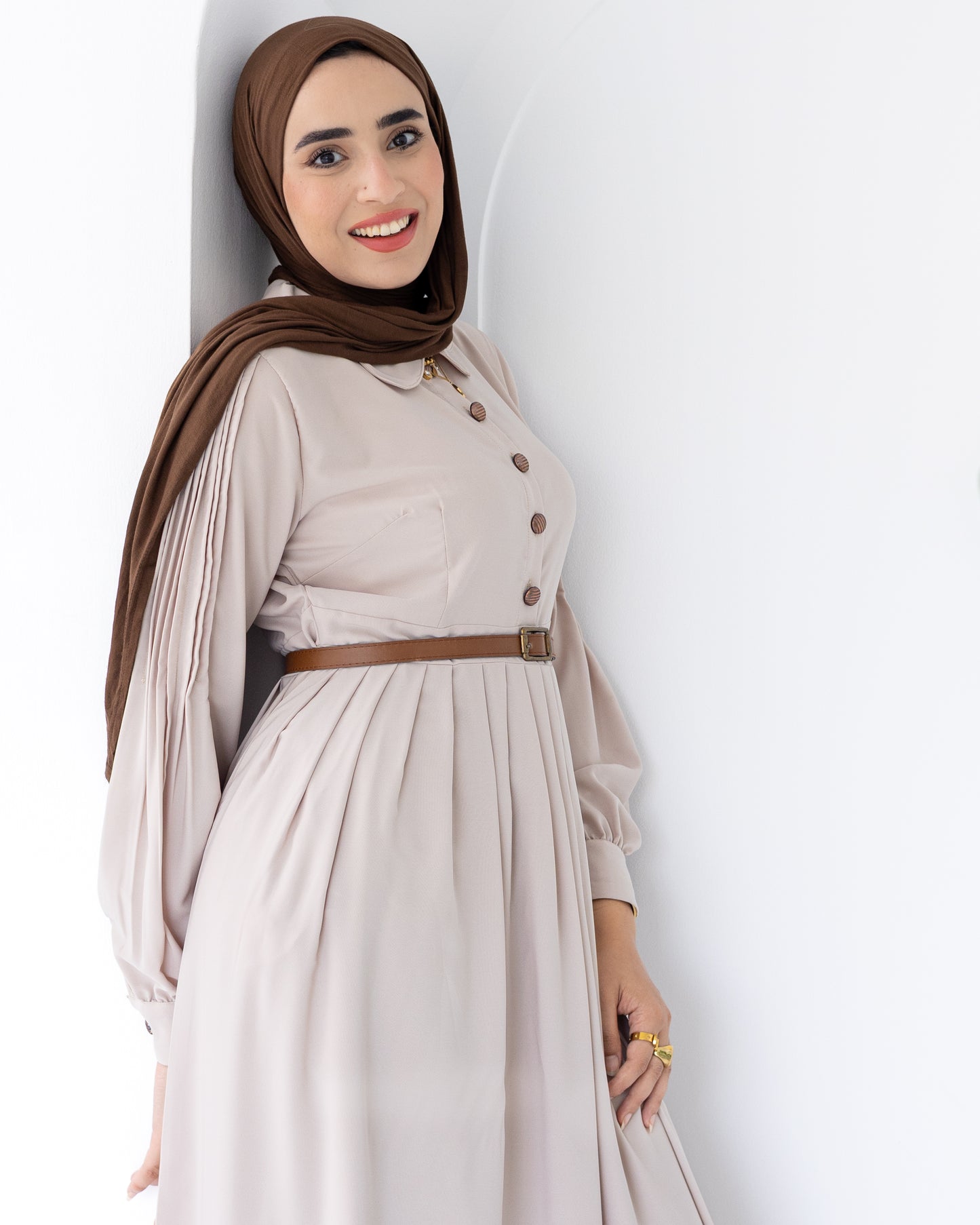 Rosa Crep Plisse Dress