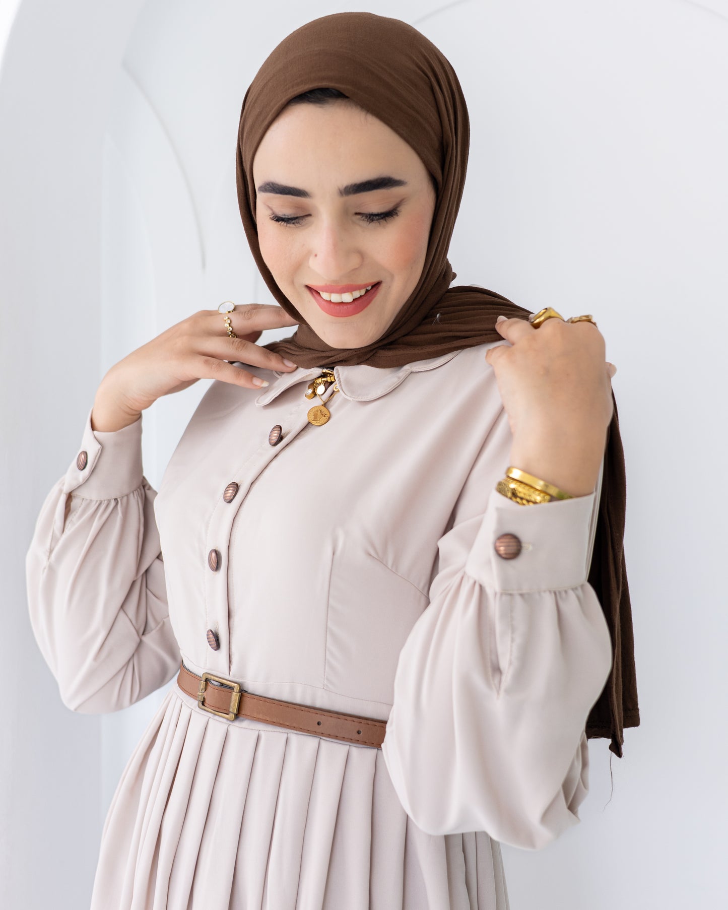 Rosa Crep Plisse Dress