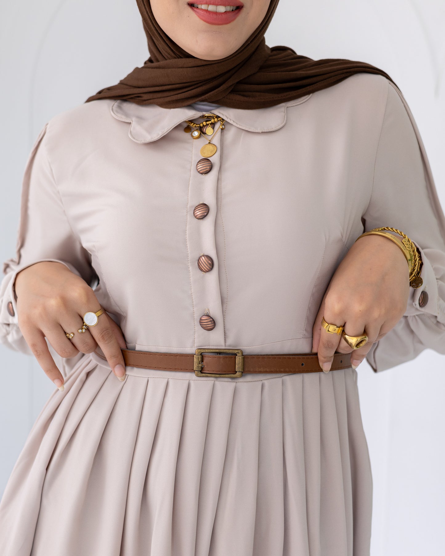 Rosa Crep Plisse Dress