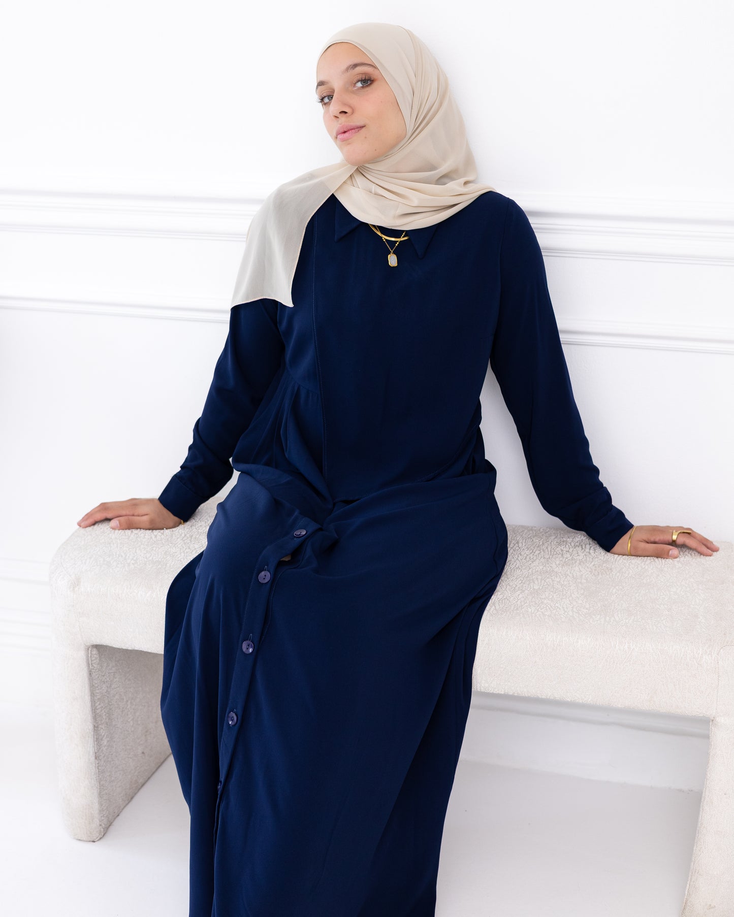 Velmira Medina Ipek Buttons Dress