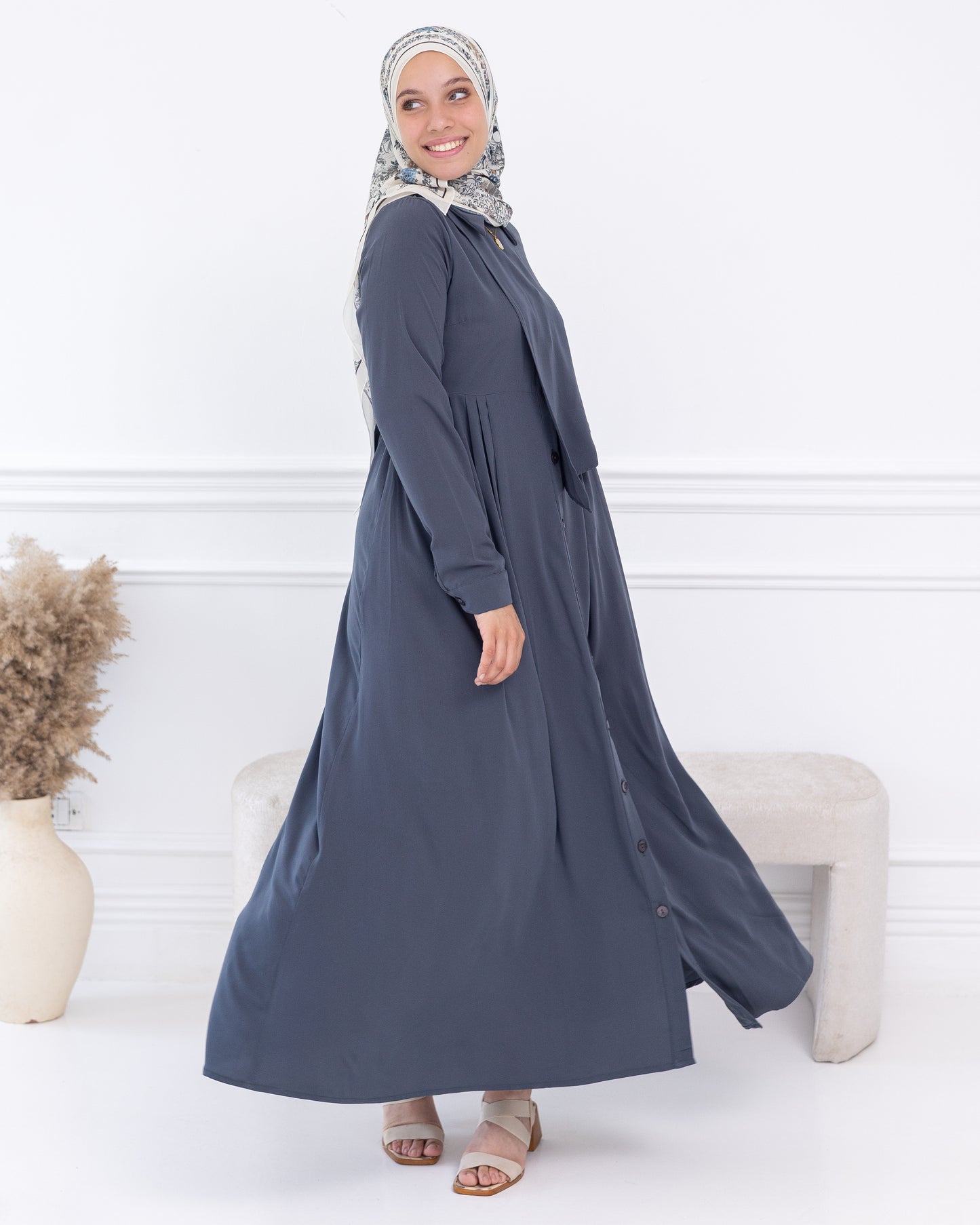 Velmira Medina Ipek Buttons Dress
