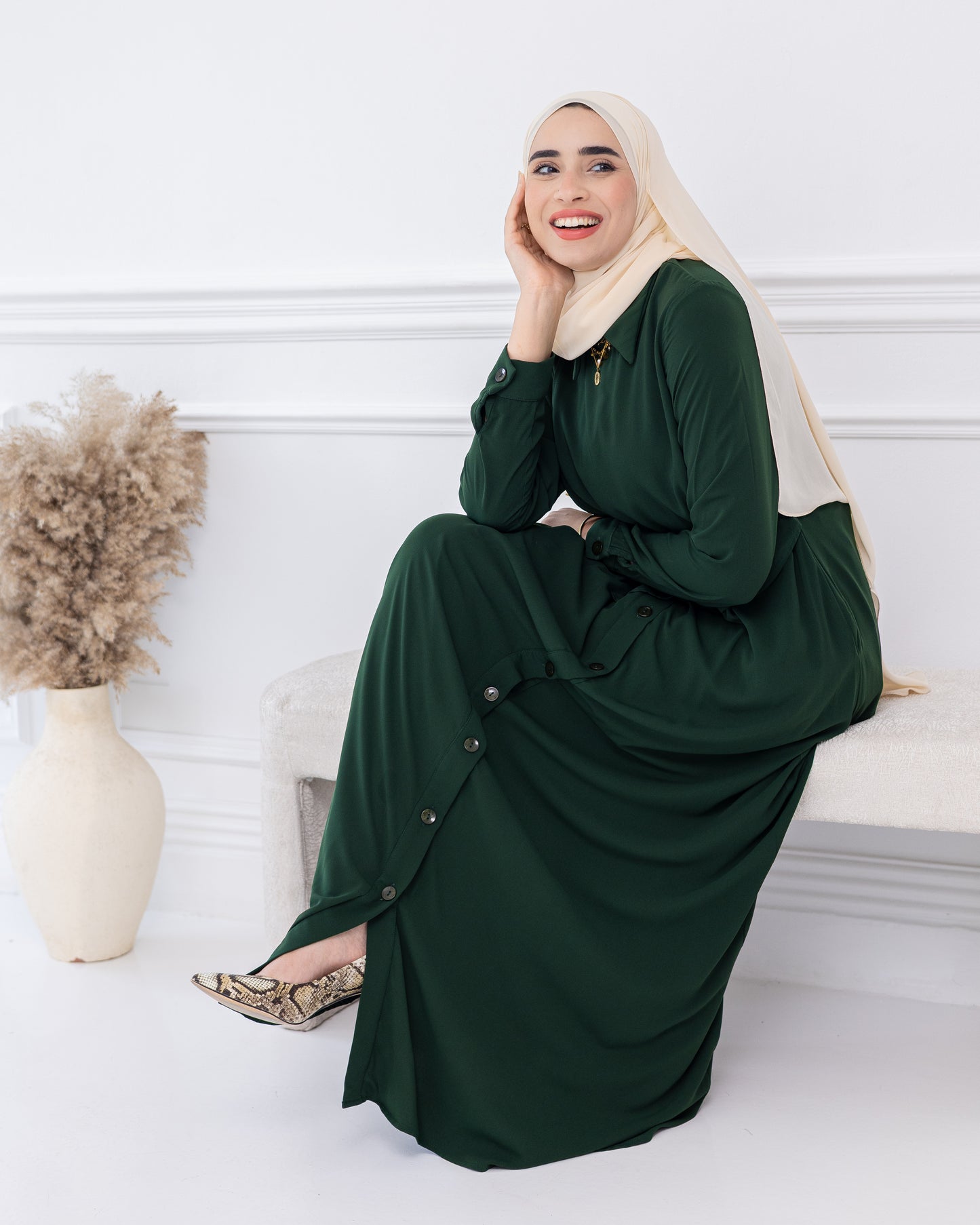 Velmira Medina Ipek Buttons Dress
