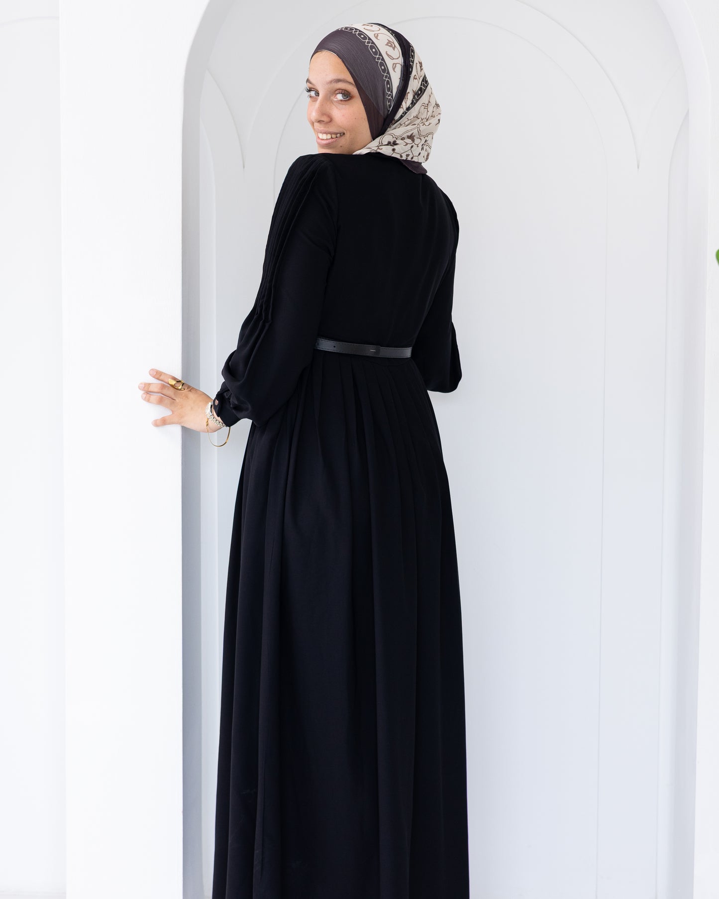 Rosa Crep Plisse Dress