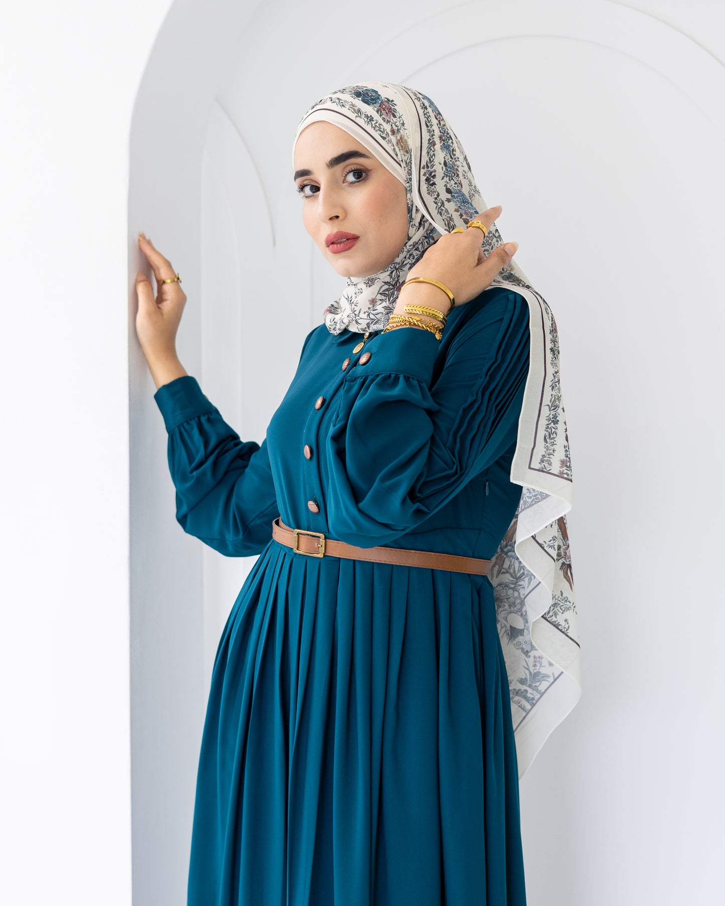 Rosa Crep Plisse Dress