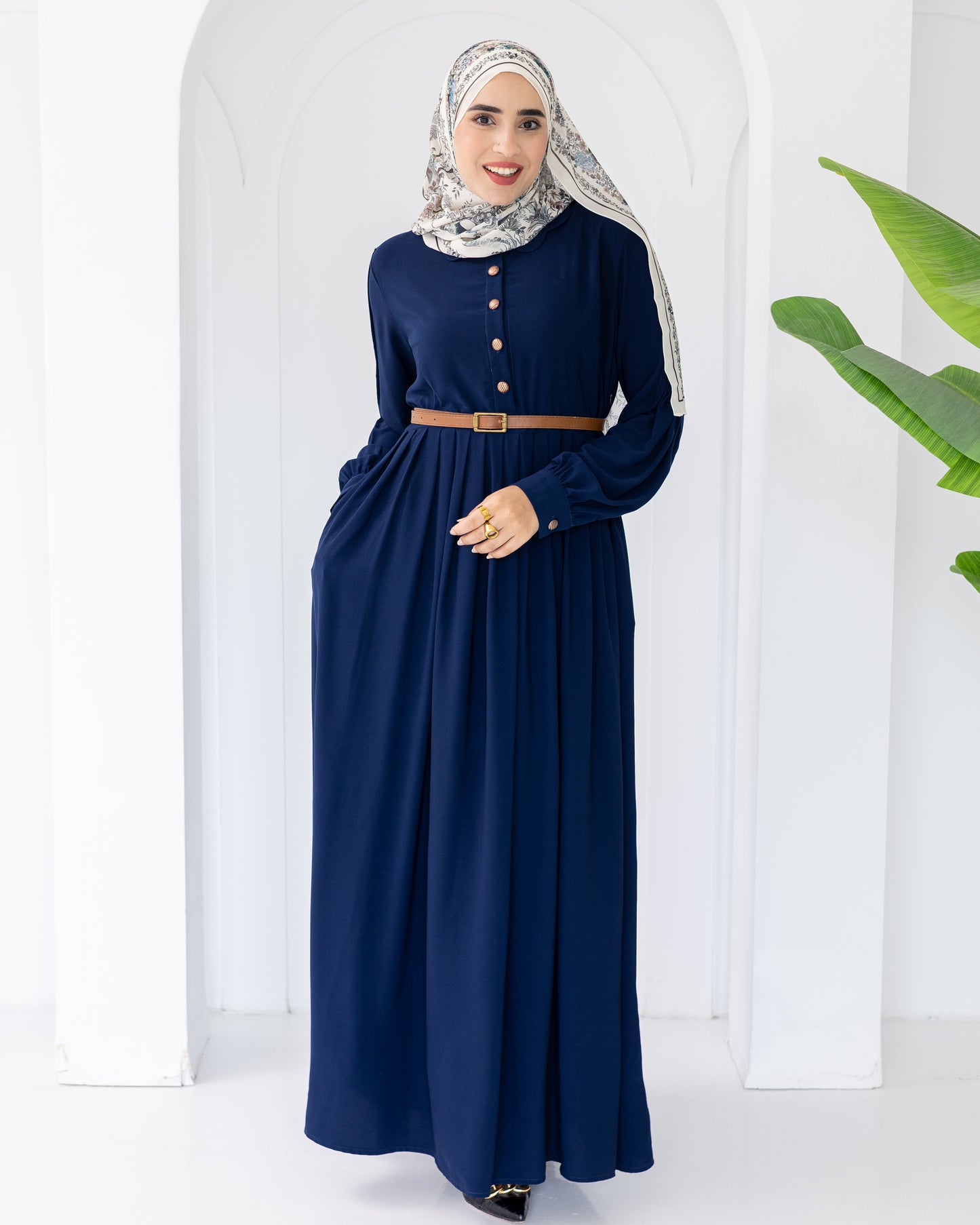 Rosa Crep Plisse Dress