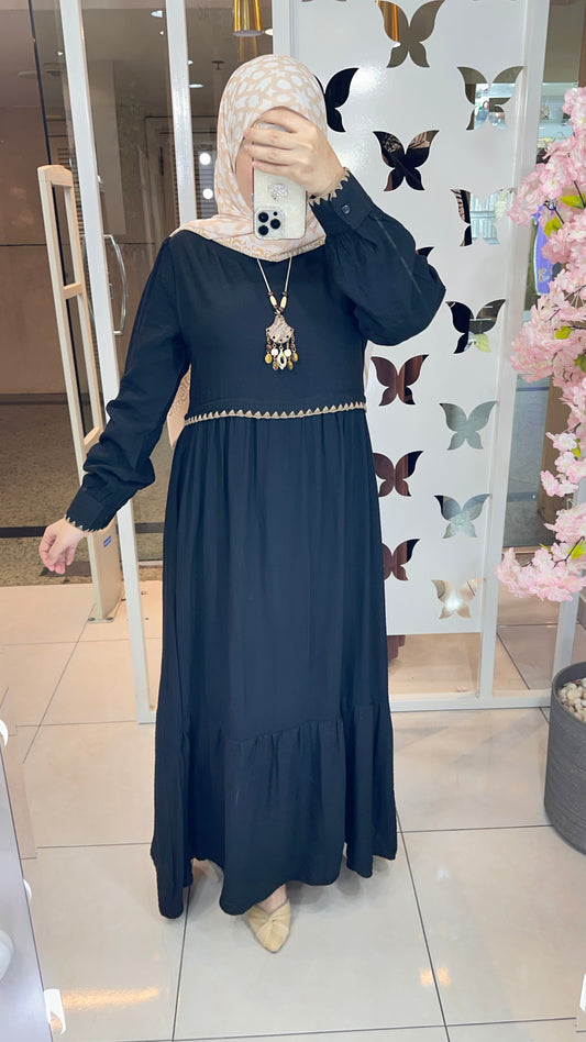 Linen Dress Black