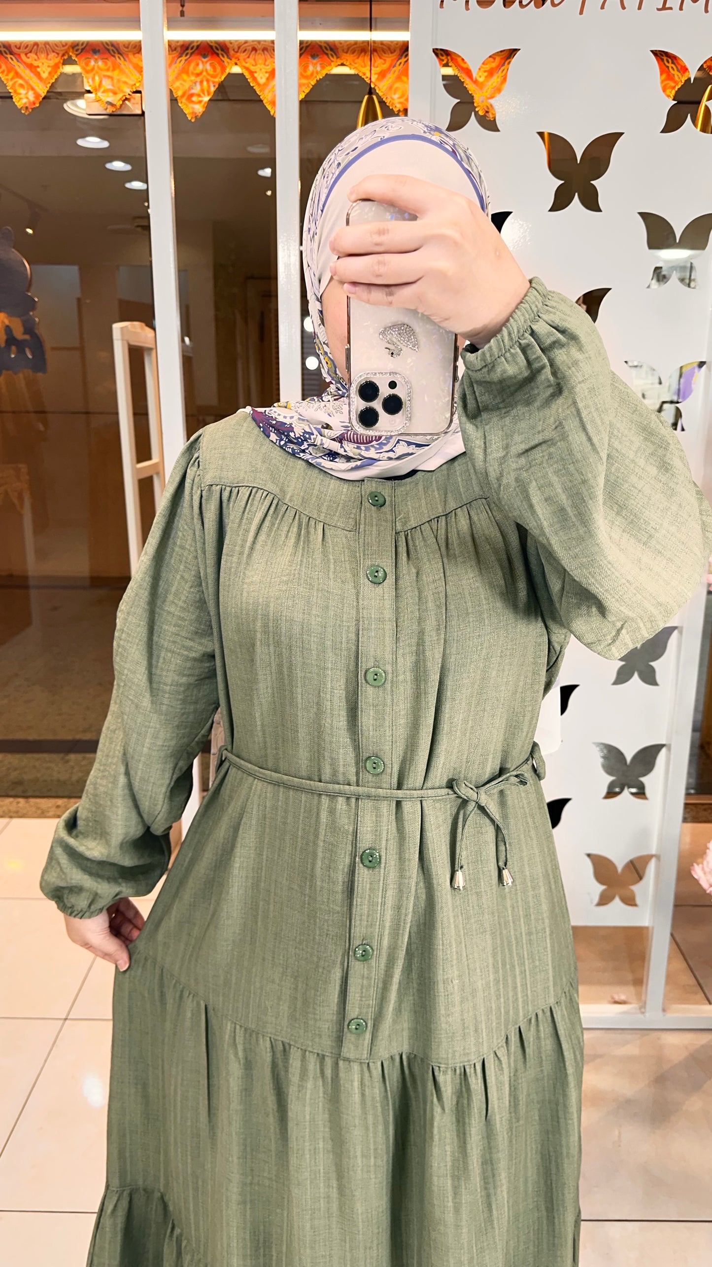 Crystal Linen Dress Buttons