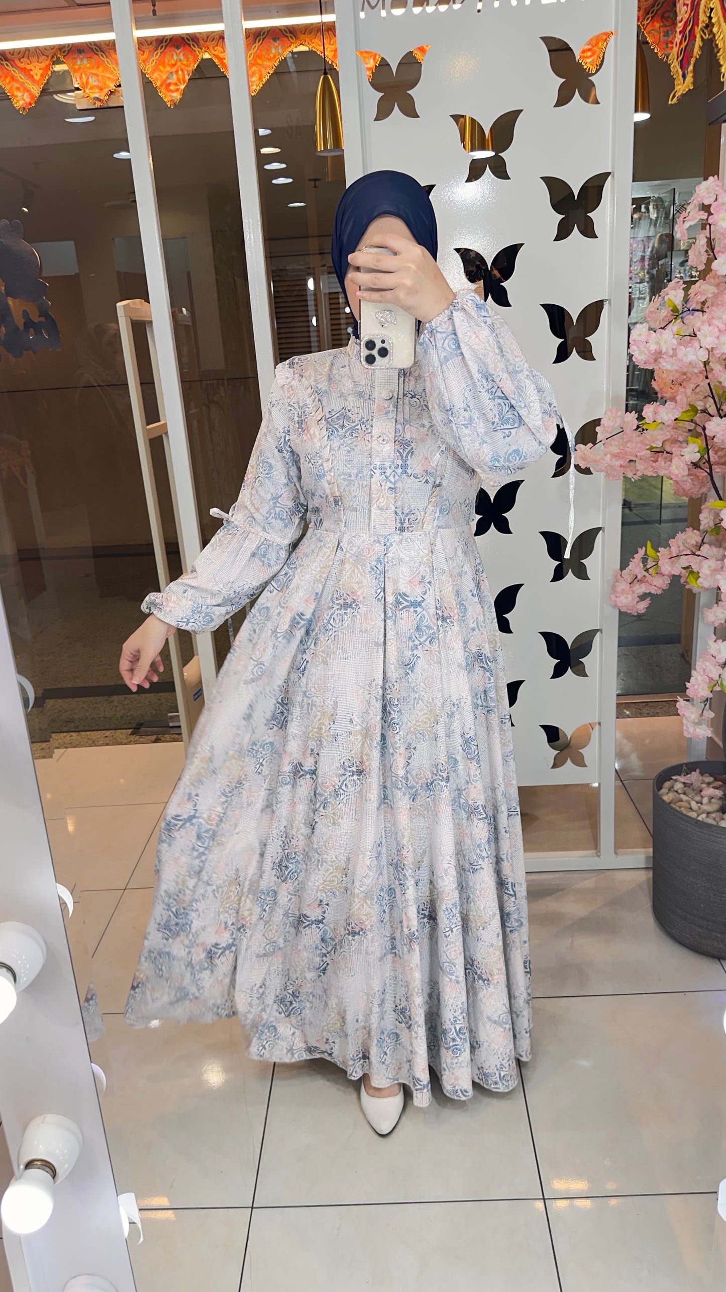 Marquise Soft Printed Dress Genzart*Pink