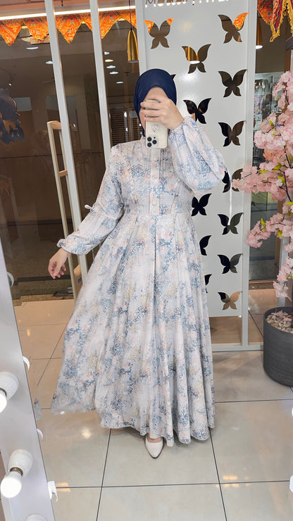 Marquise Soft Printed Dress Genzart*Pink