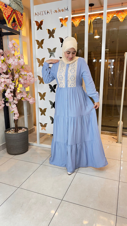 Celeste Linen Dress Buttons
