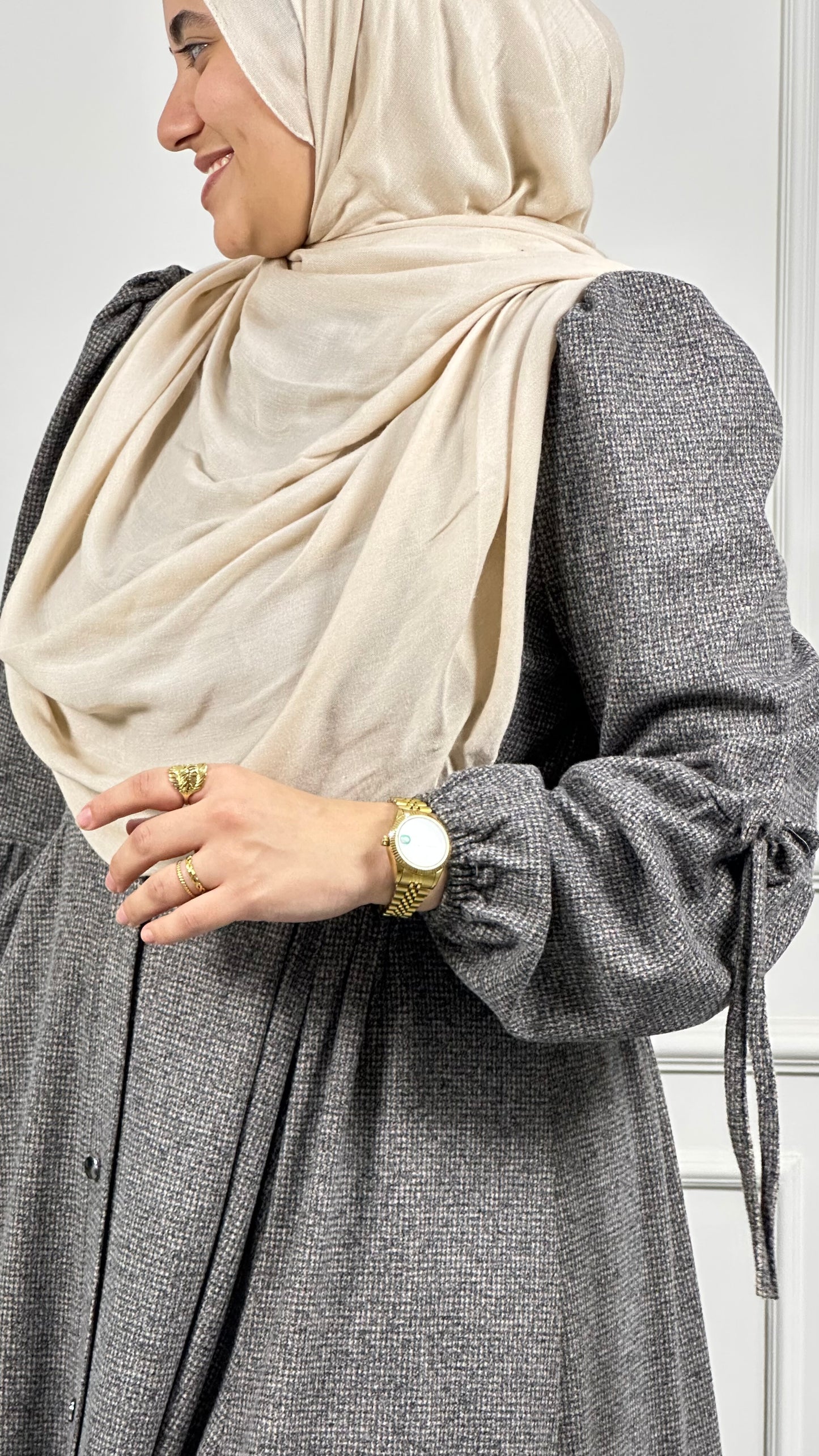 Lara wool bow dress- Black