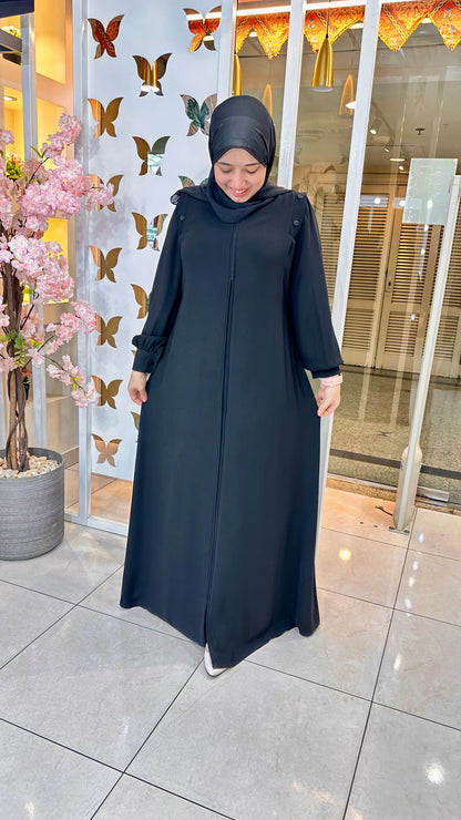 Noir Abaya Crepe Black