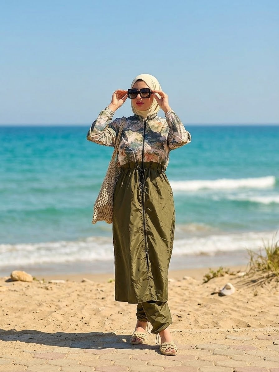 Beach Two-Piece Waterproof Burkini