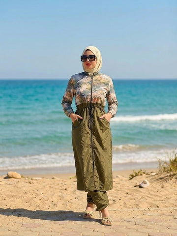 Beach Two-Piece Waterproof Burkini