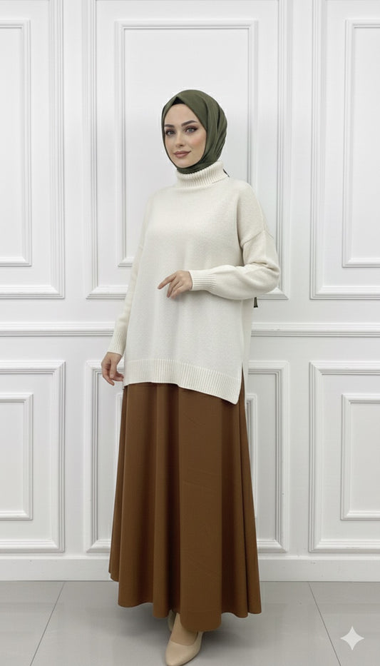 Plain suede skirt - Havan