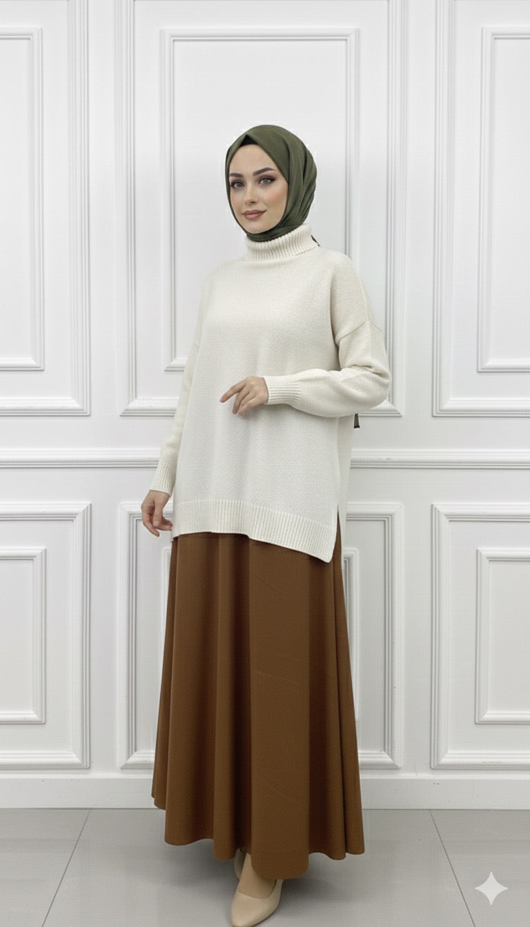 Plain suede skirt - Havan