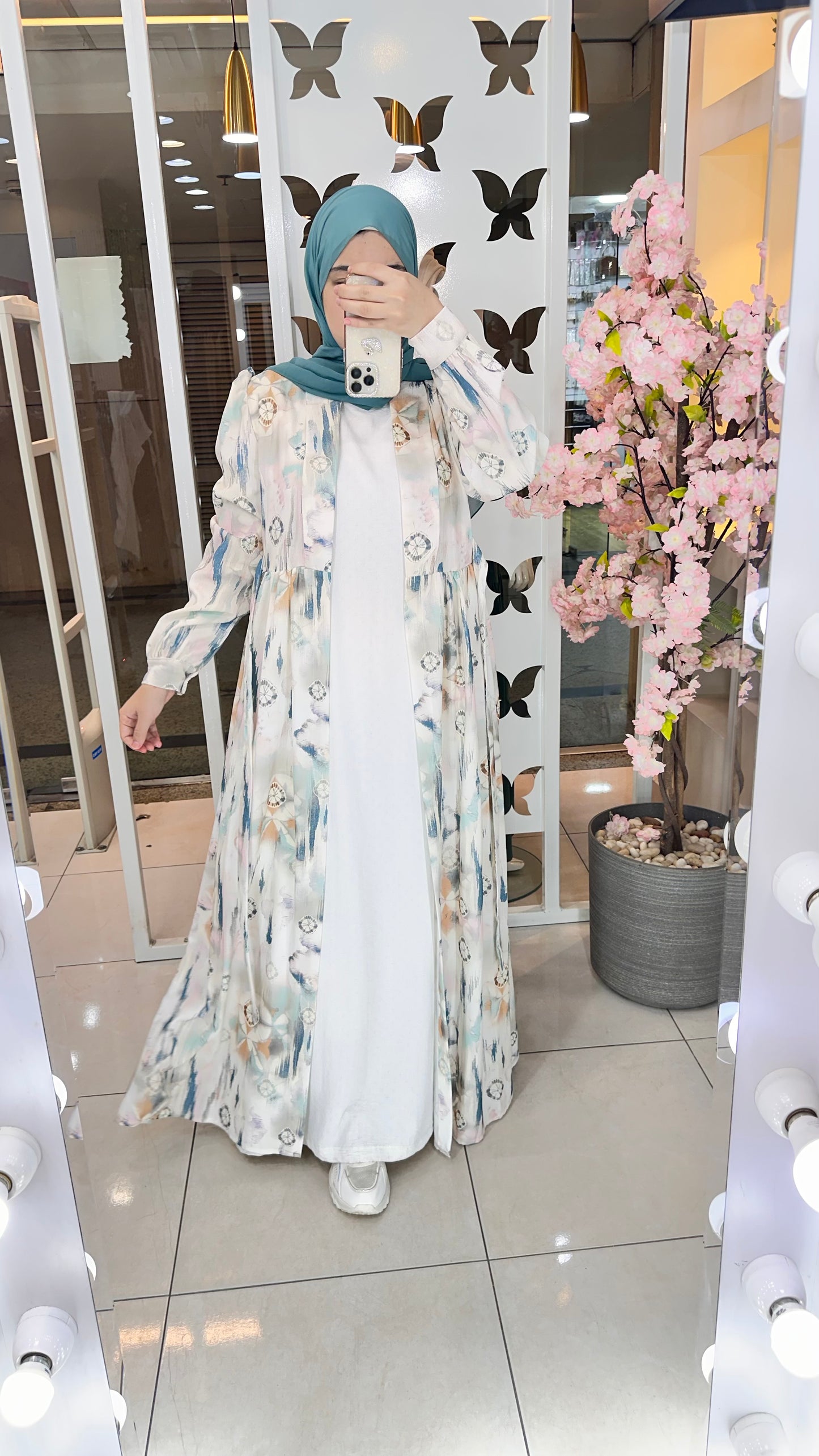 Cardigan Crepe korecha Printed