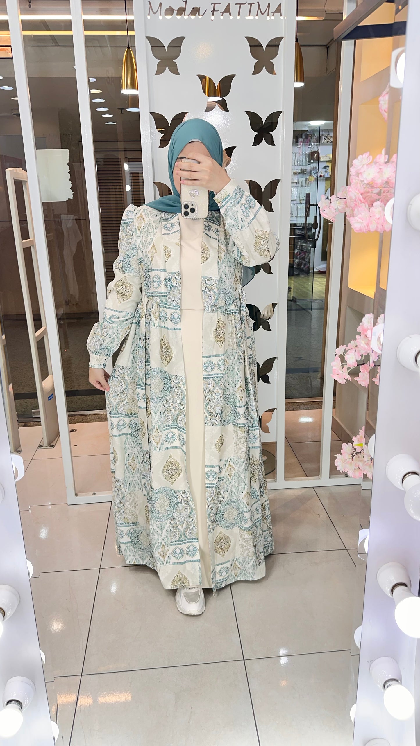 Cardigan Crepe korecha Printed