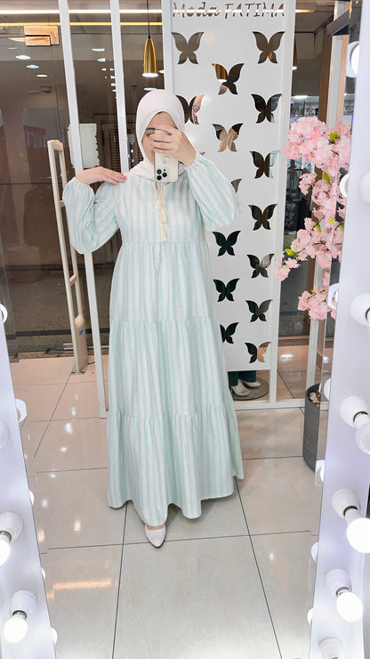 Talia Striped Linen Dress