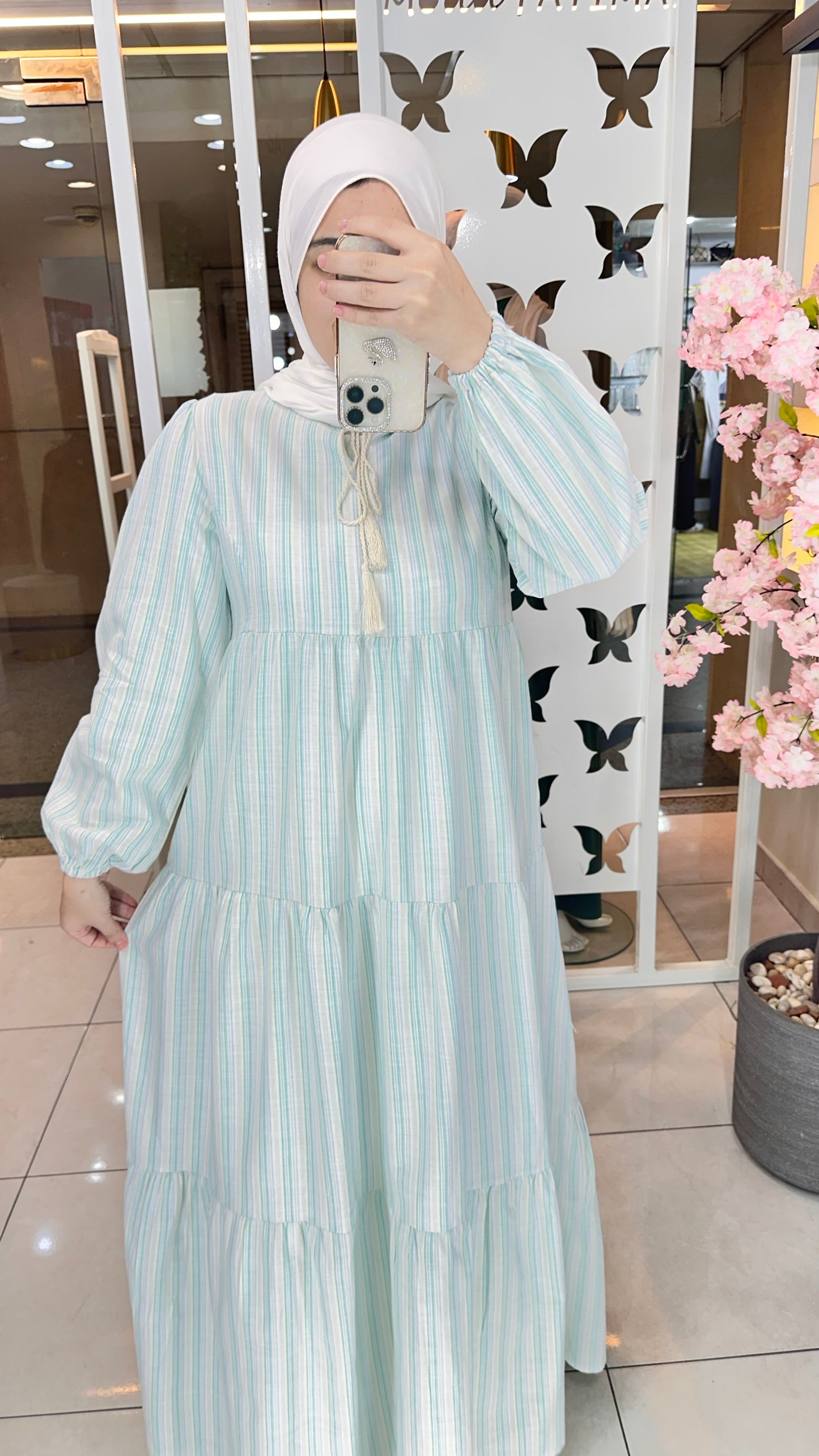 Talia Striped Linen Dress