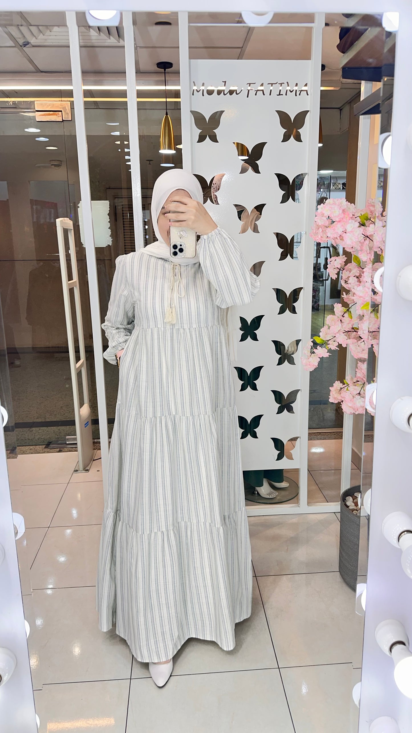 Talia Striped Linen Dress
