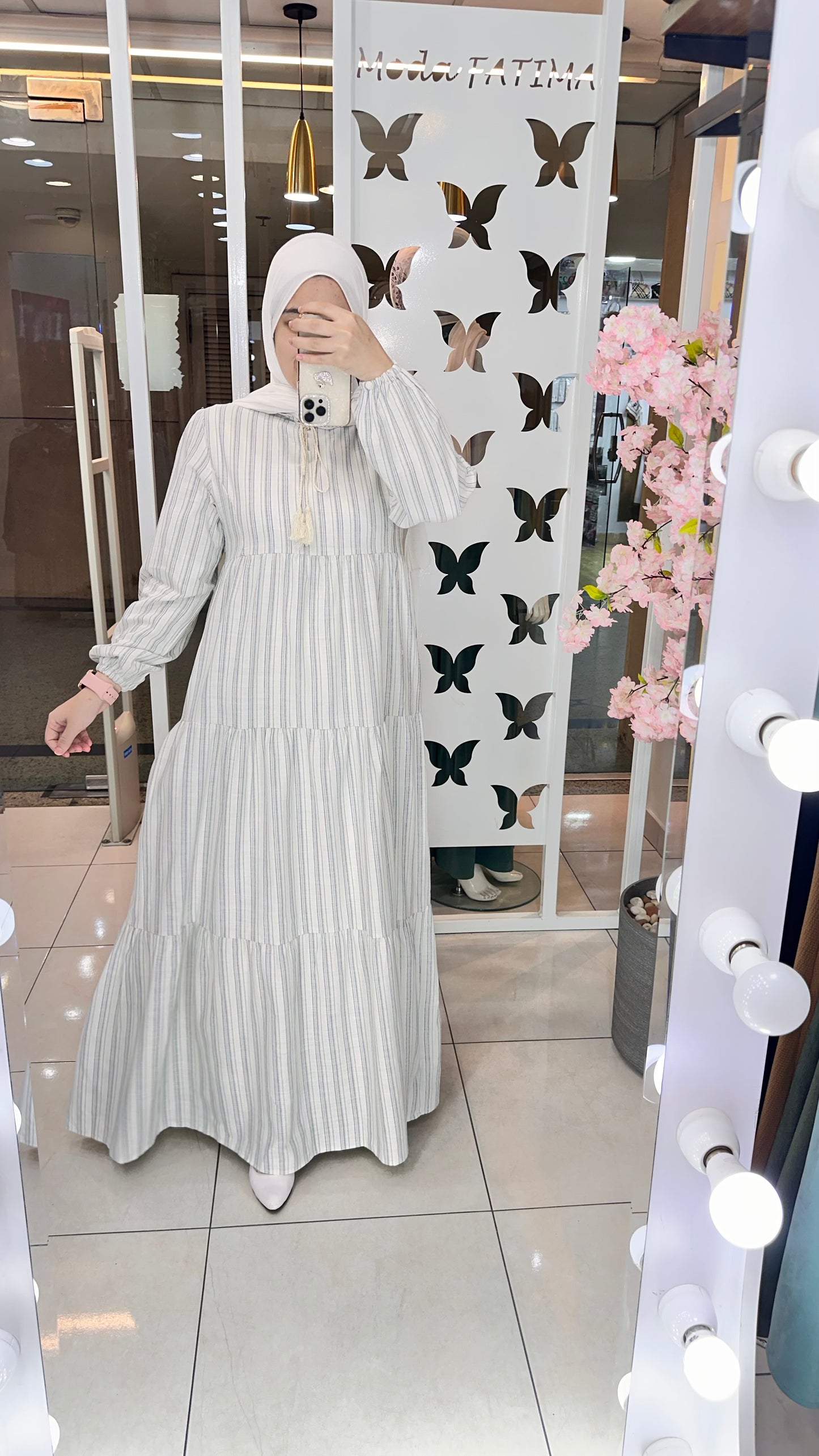 Talia Striped Linen Dress