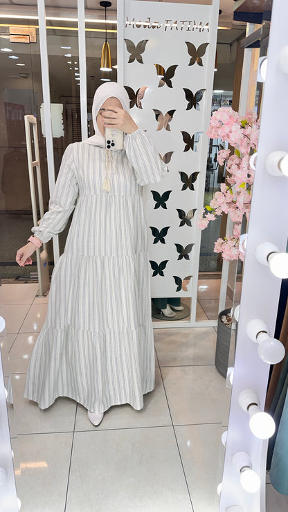 Talia Striped Linen Dress