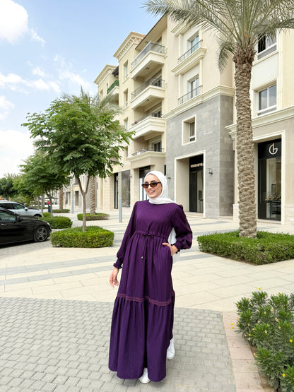 Glorea Orkide Dress -Dark Purple