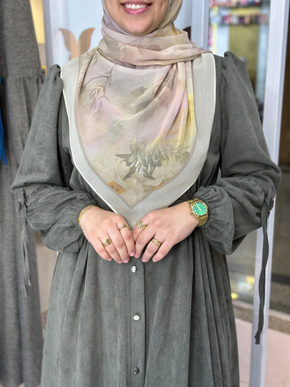 Laura Wool Dress with Bow - Mint