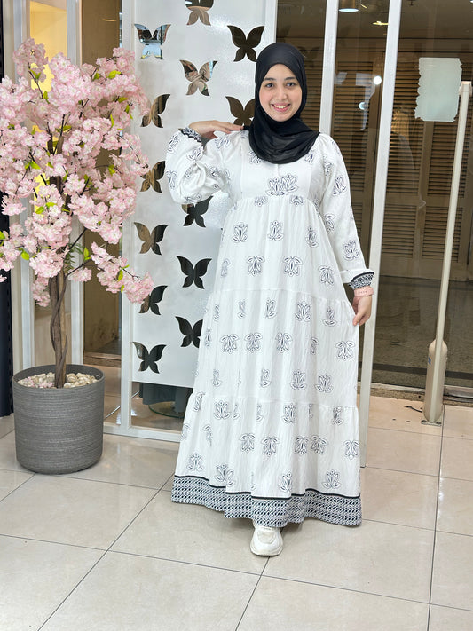 Elaya Warp Dress Printed