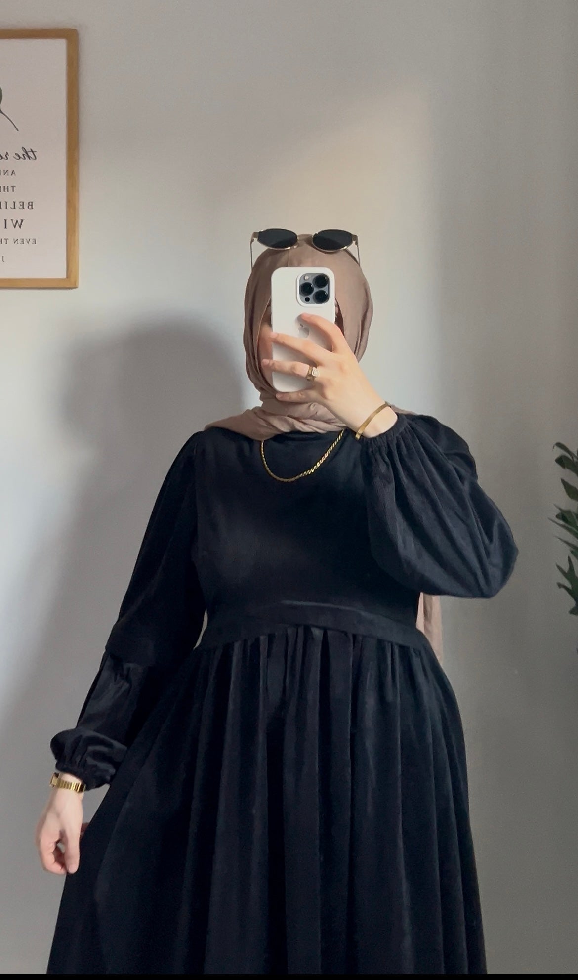 Ruya Velvet Dress -Balck