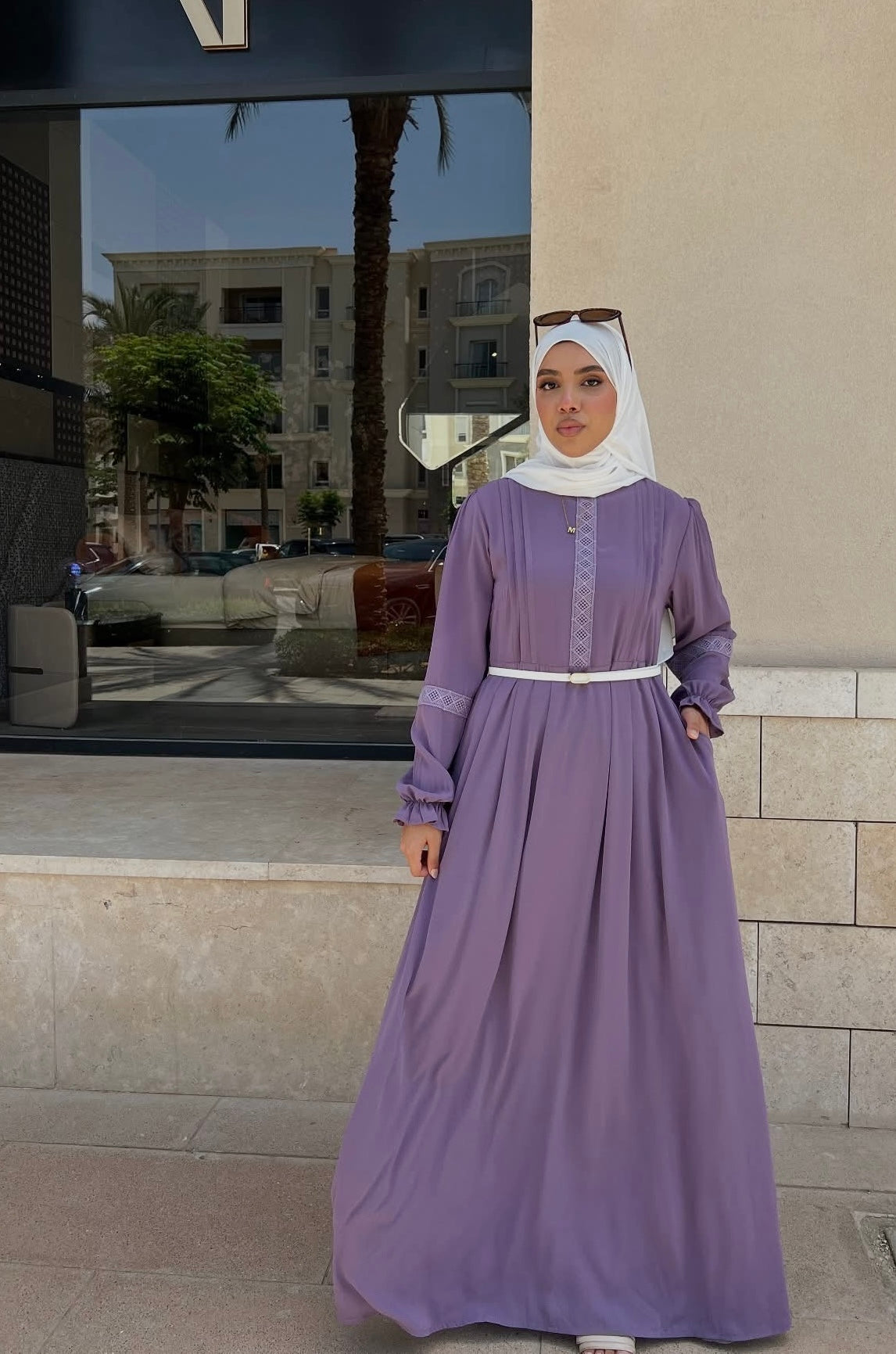Reina Medina Ipek Guipure Dress