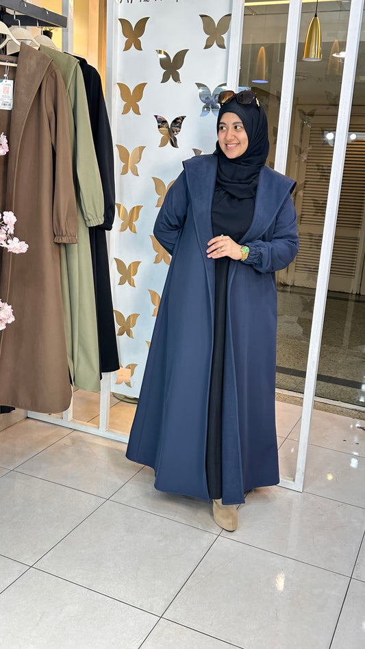 Waterproof Coat with hood  - Navy Blue