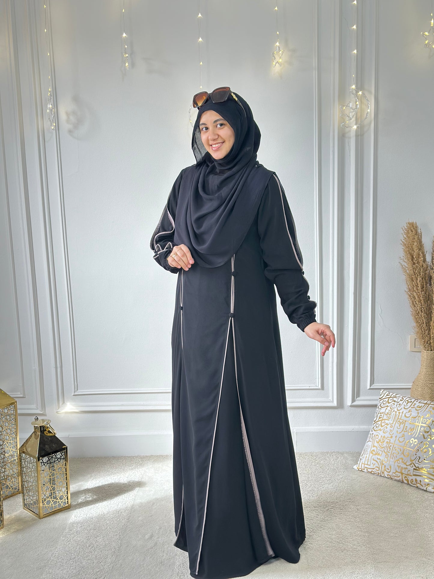 Nour dress - Black and beige
