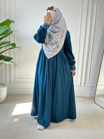 Floral Velvet Dress - Genzary