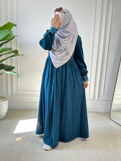 Floral Velvet Dress - Genzary