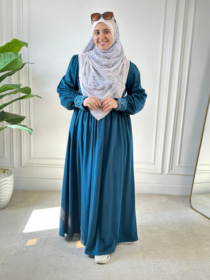 Floral Velvet Dress - Genzary