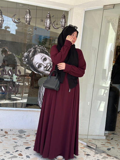 Luna dress - dark red