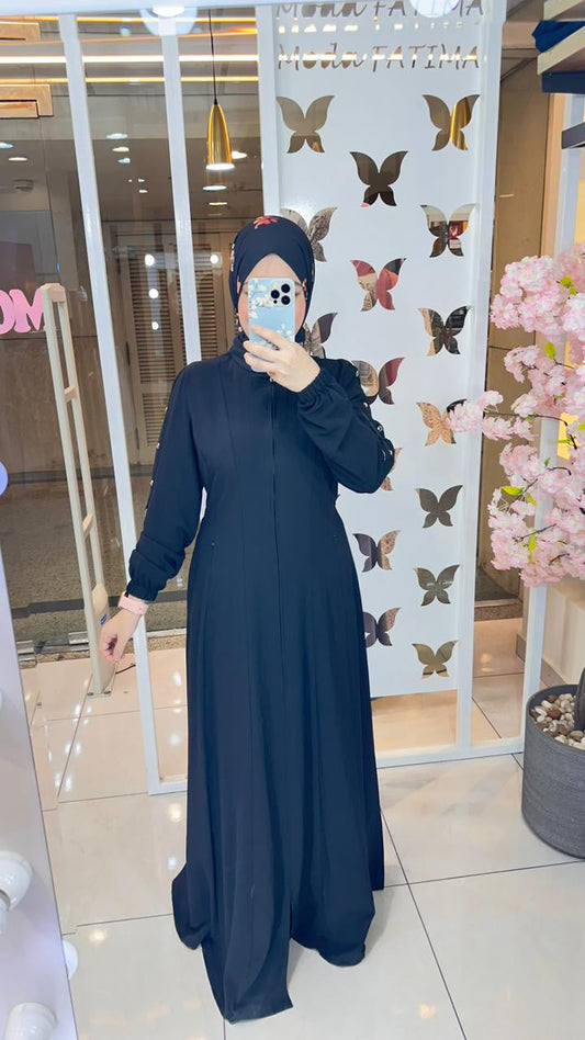 Abaya Linen Black 25327